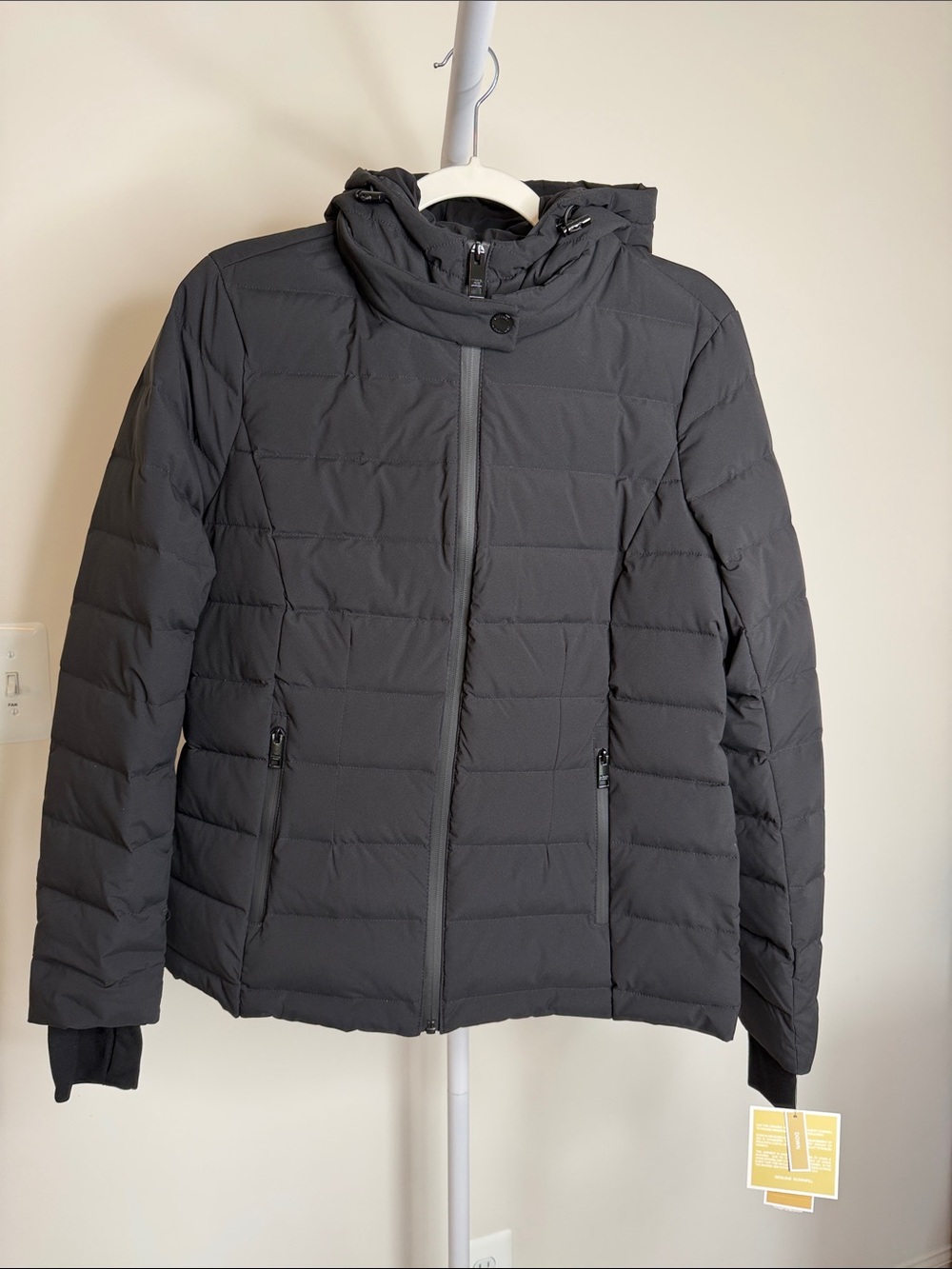 Michael Kors Black Quilted Hooded Puffer Jacket